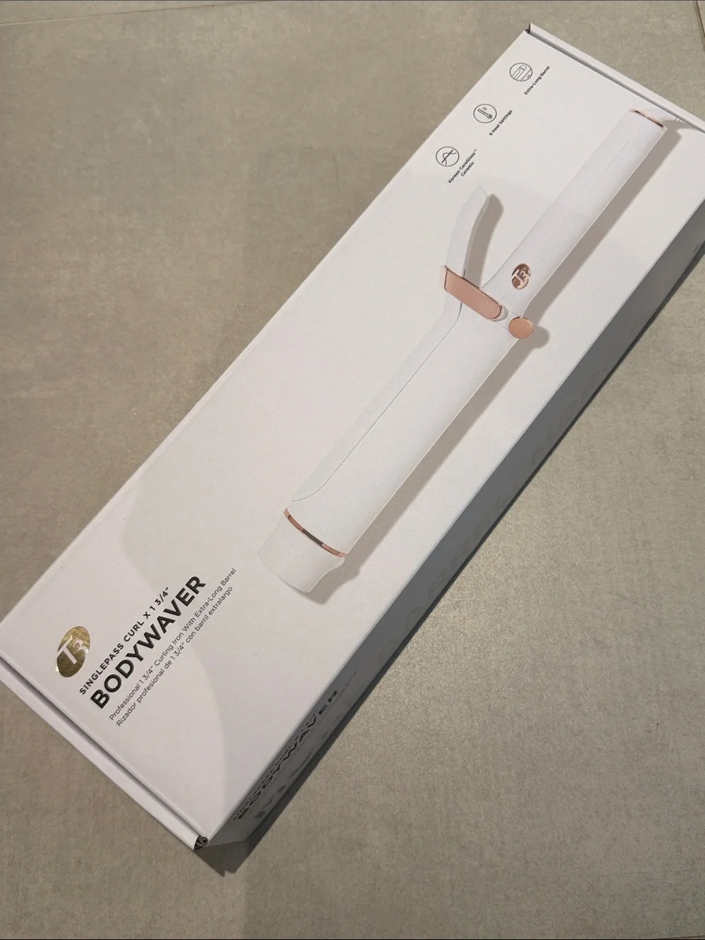 T3 single pass curl x 1 3/4” bodywaver curling iron extra long barrel ceramic